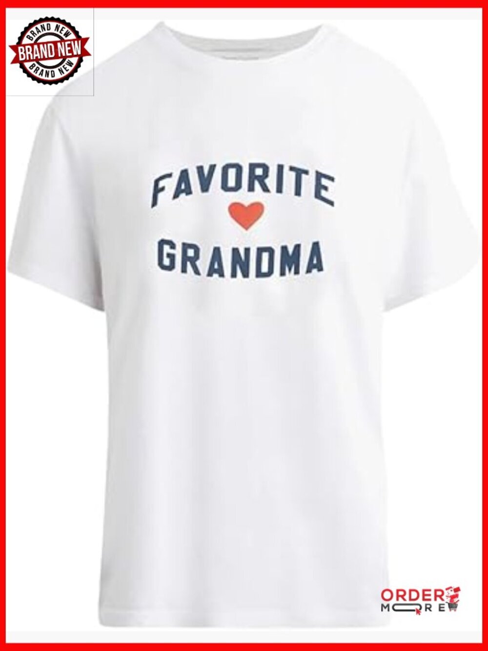 Classic Fit Grandma Tee with Heart Logo